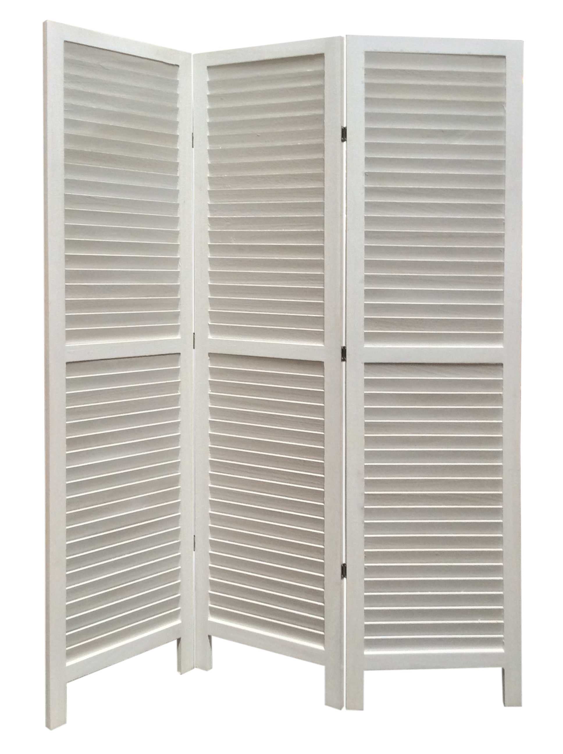 1 X 48 X 67 Black Wood Shutter - Screen