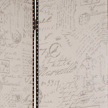 Tan Wood & Fabric  Screen - 1 x 84 x 84