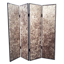 Tan Wood & Fabric  Screen - 1 x 84 x 84