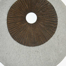 1 X 26 X 26 Brown & Gray Round Double Layer Ribbed  Wall Decor