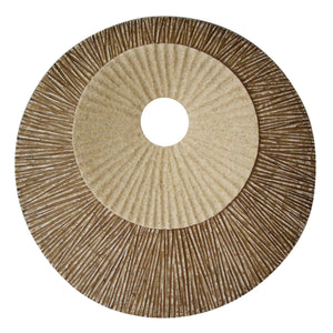 1 X 14 X 14 Brown Round Ribbed  Wall Plaque