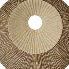 1 X 14 X 14 Brown Round Ribbed  Wall Plaque