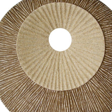 1 X 26 X 26 Brown Round Double Layer Ribbed  Wall Plaque