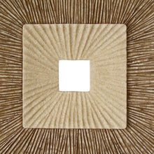 1 X 26 X 26 Brown Concave Square Double Layer Ribbed  Wall Plaque