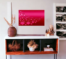 Pink Hearts Canvas Wall Art