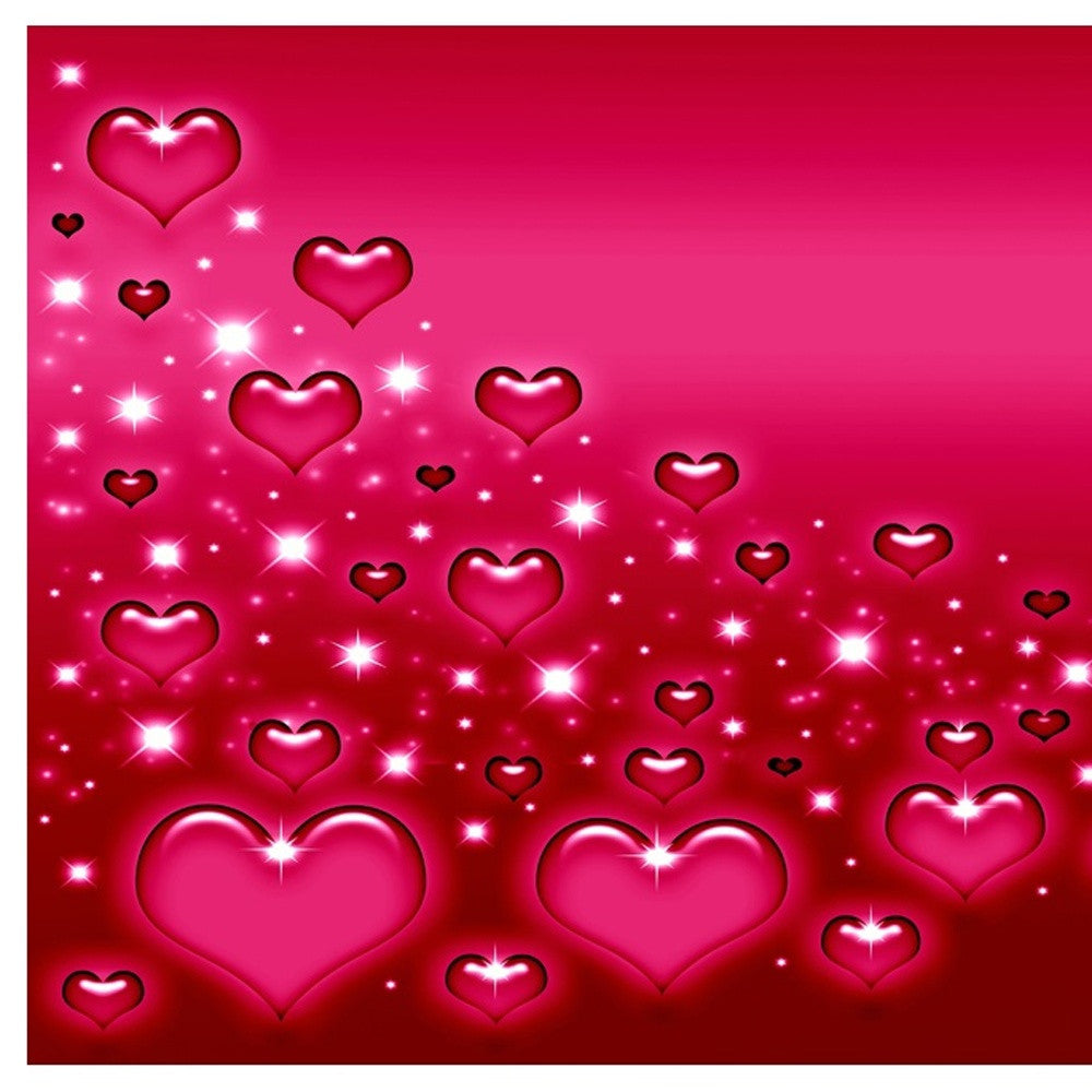 Pink Hearts Canvas Wall Art