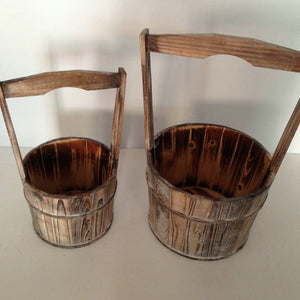 Brown Wood Garden Planter 2 Piece - 10 x 10