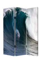 1 X 48 X 72 Multi Color Wood Canvas Wave  Screen