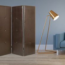 Pantalla de cuero sintético marrón de 1