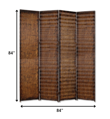 1" X 84" X 84" Brown Wood  Screen