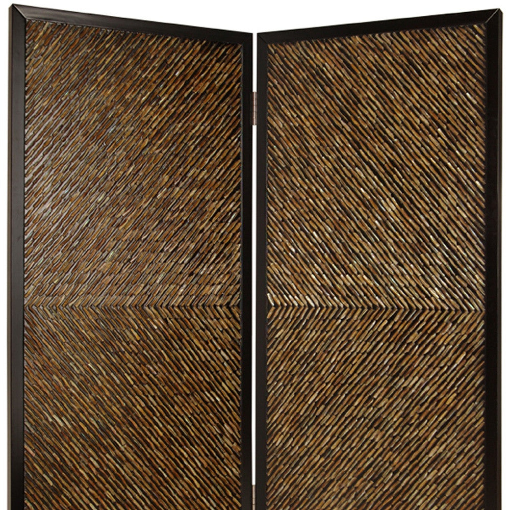 1" X 63" X 84" Multi Color Wood  Screen