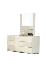 Espejo de vidrio y mdf beige de 41