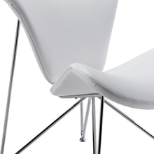 White Fabric And Metal Accent Chair 34