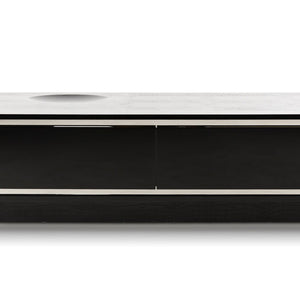 14.5" Black Crocodile Lacquer Coffee Table  With 2 Drawers