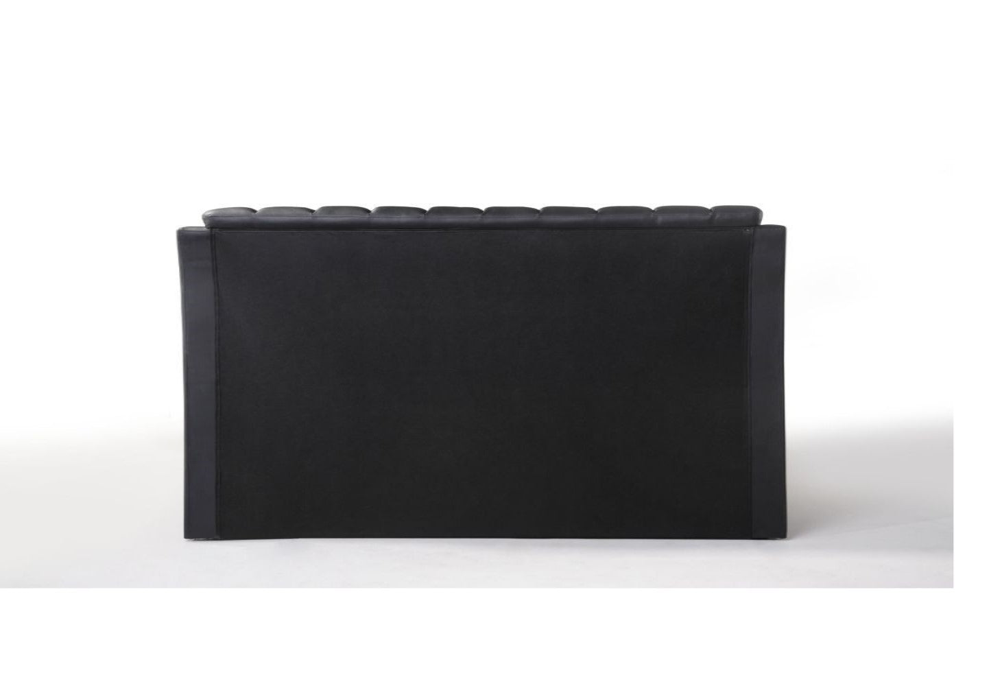 Black Pu Button Tufted King Bed - 90" X 79" X 49"