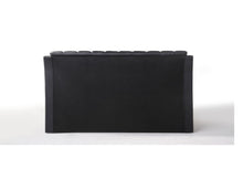 Black Pu Button Tufted King Bed - 90