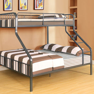 Gunmetal Twin Xl Over Queen Bunk Bed - 83" x 63" x 60"