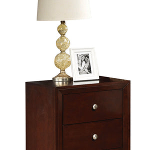 22" X 16" X 24" Brown Cherry Wooden Nightstand