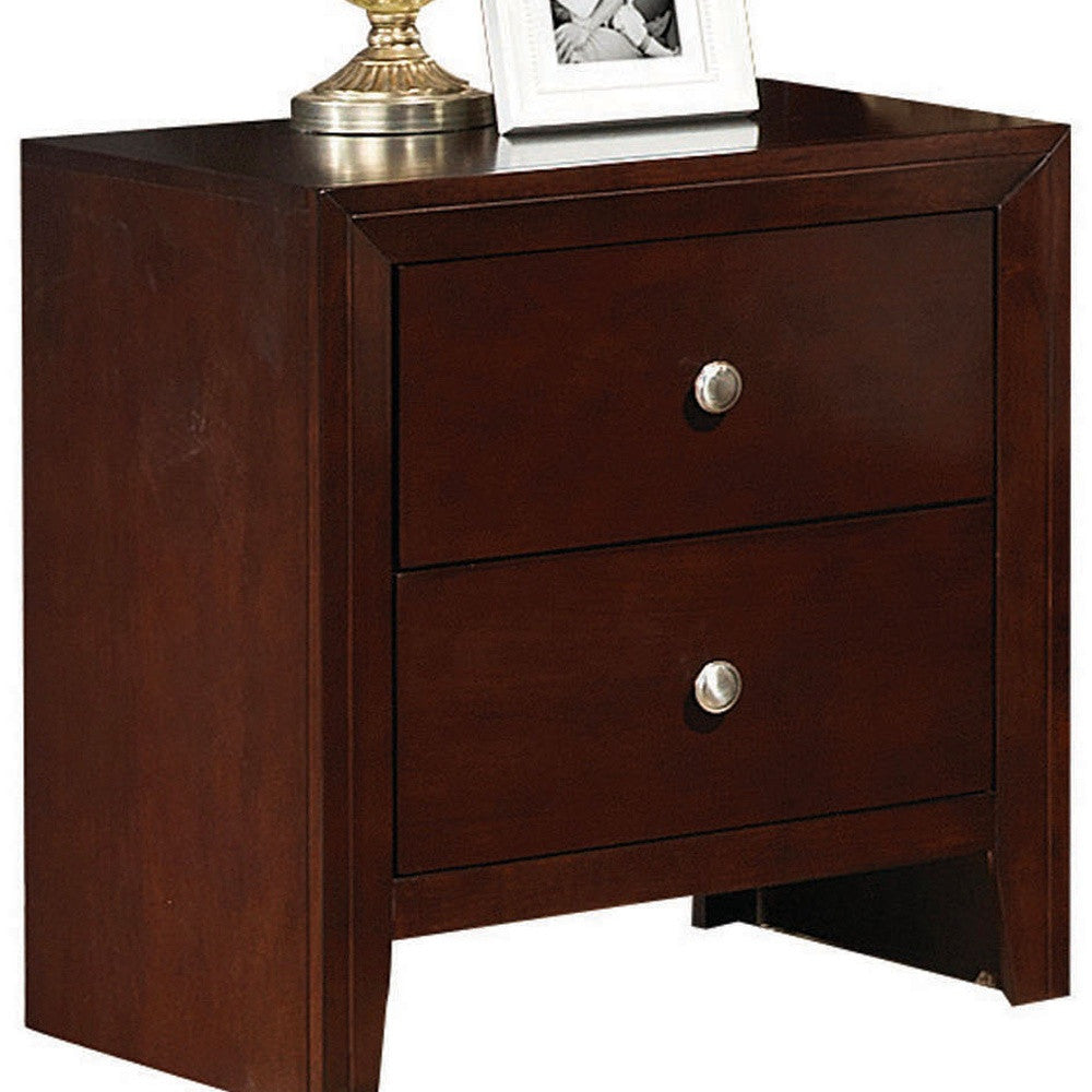 22" X 16" X 24" Brown Cherry Wooden Nightstand