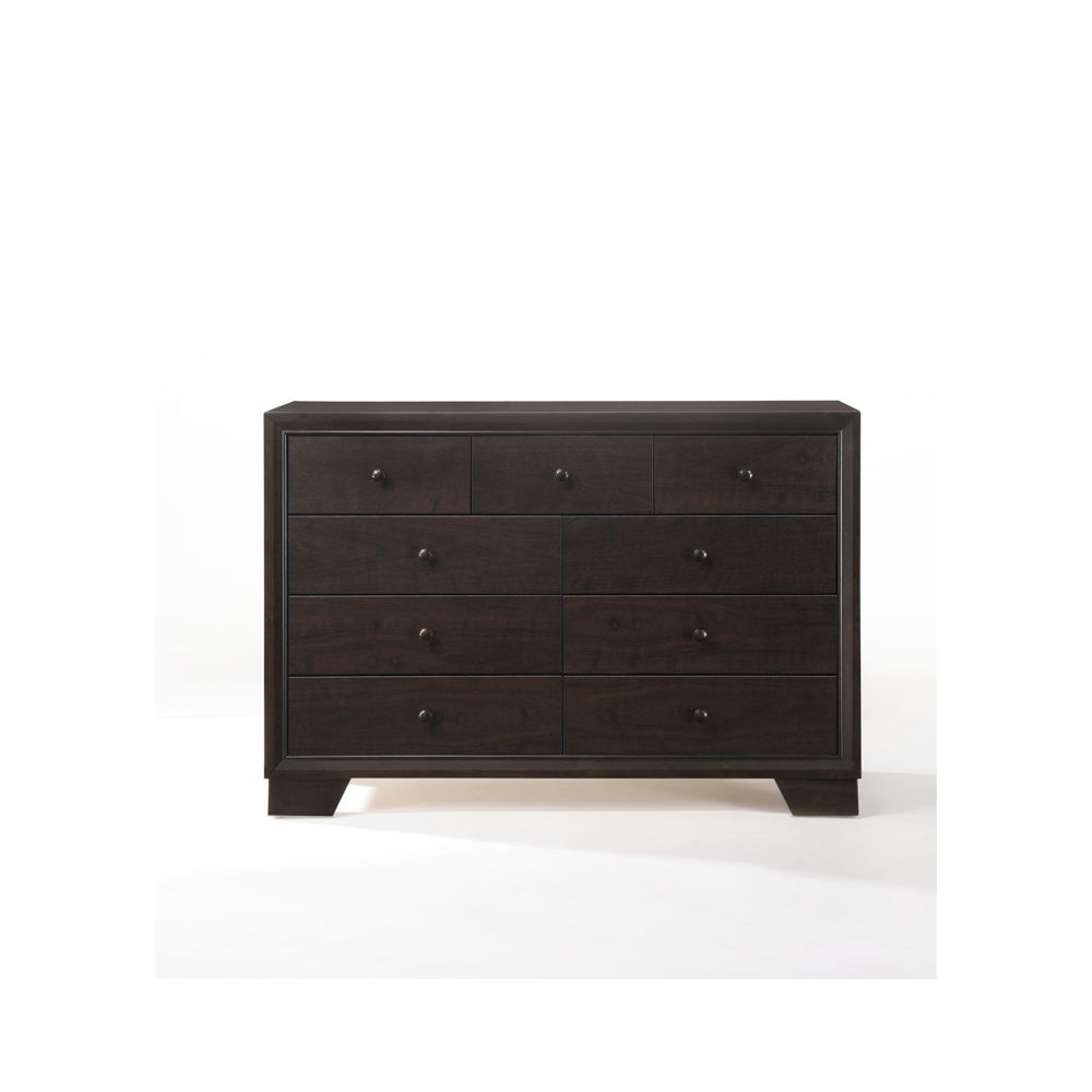 57" X 16" X 39" Espresso Casual And Unique Dresser