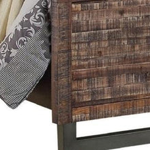 87 英寸 X 64 英寸 X 56 英寸再生橡木大號床