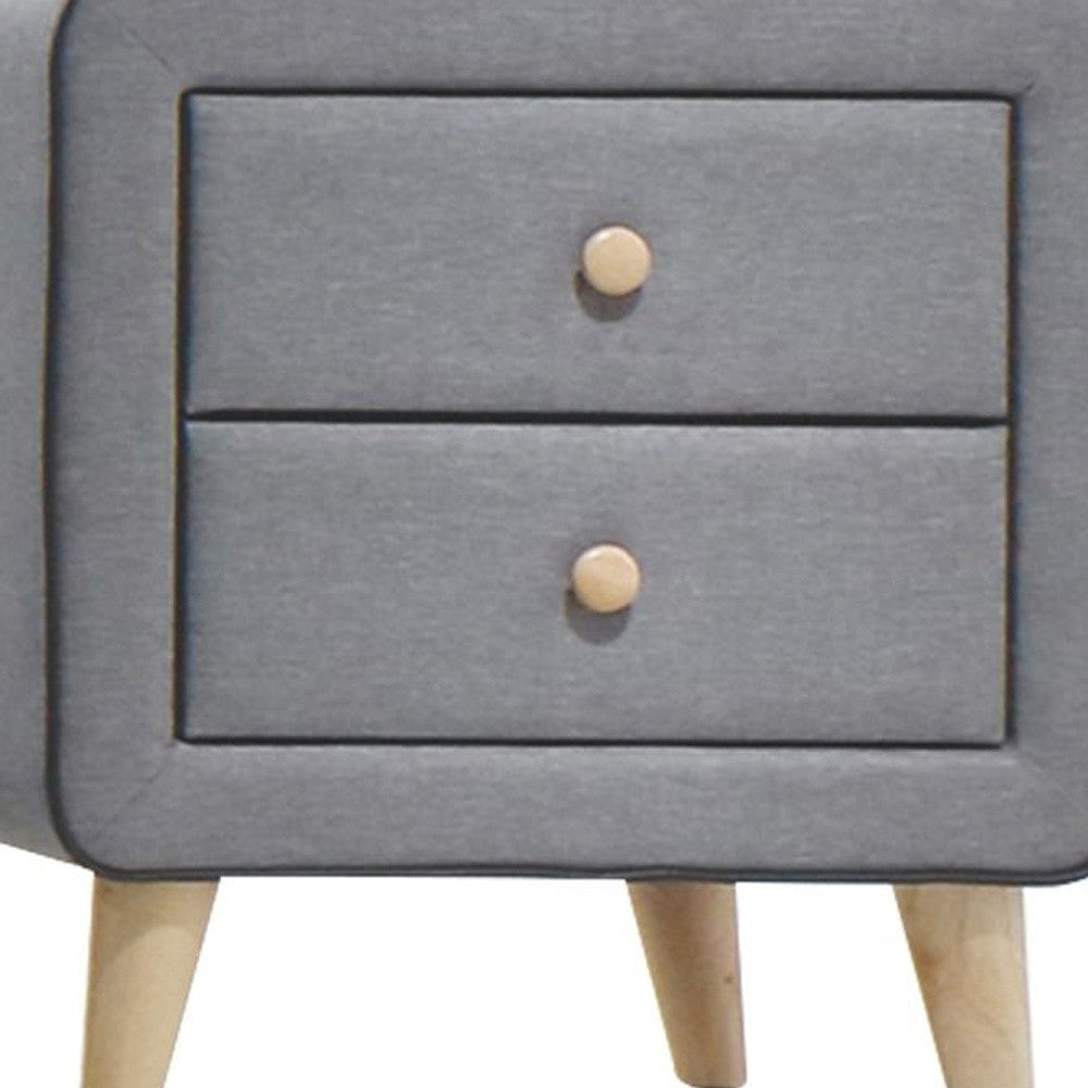 Nightstand  Light Gray Fabric