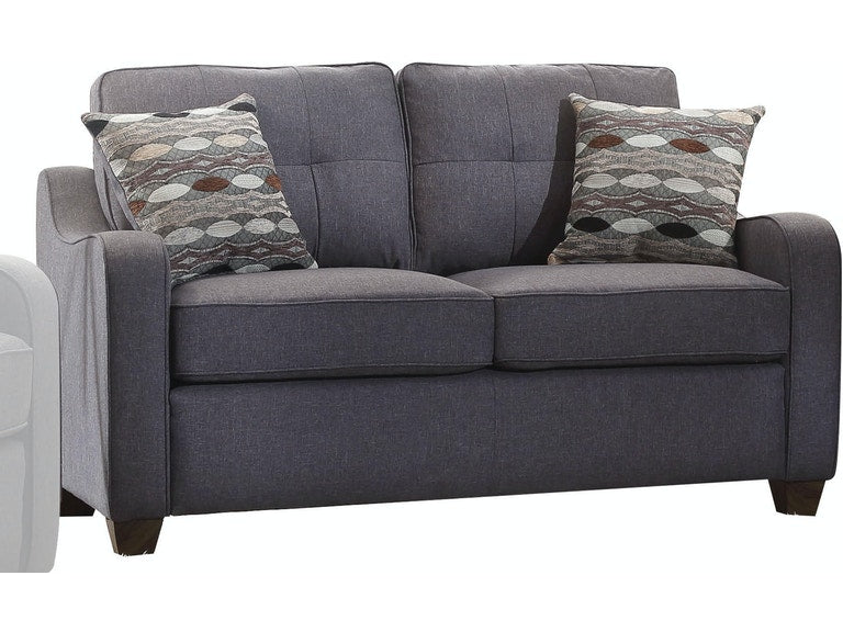 Gray Linen Loveseat - 50" X 31" X 35"