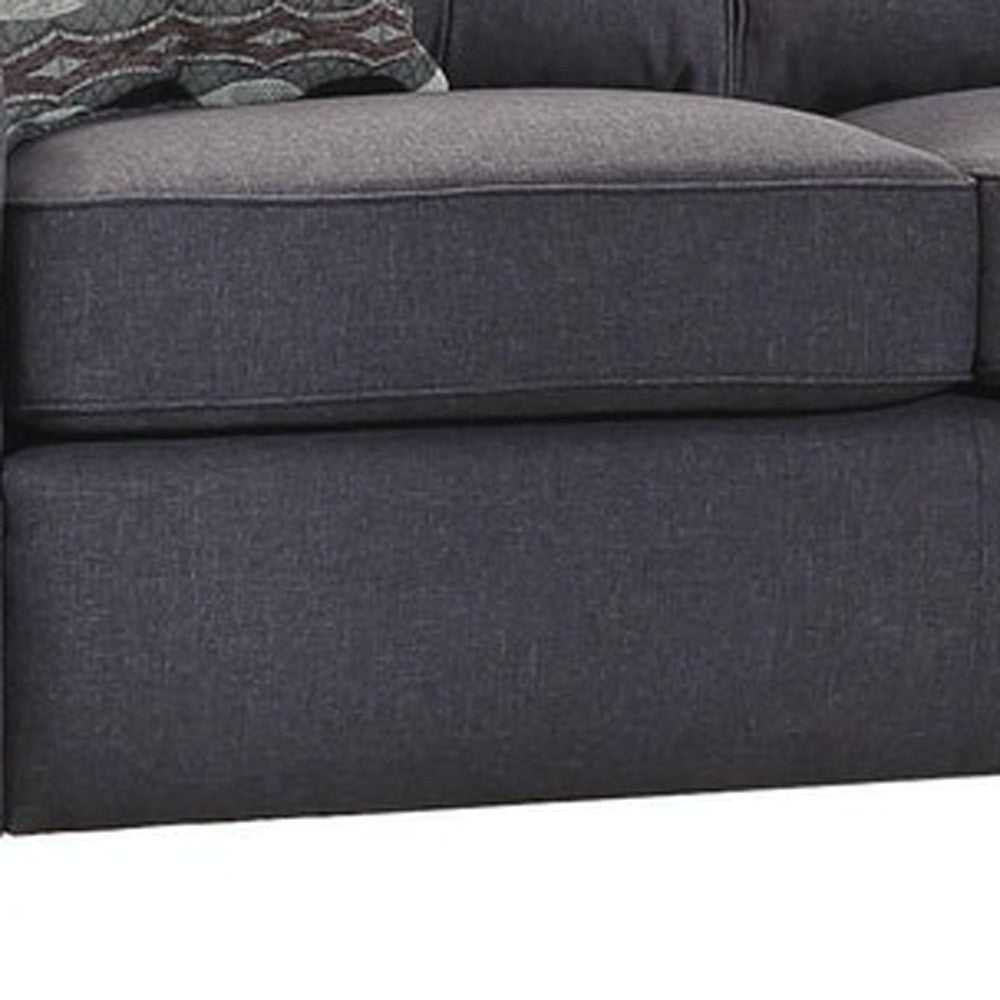 Gray Linen Loveseat - 50" X 31" X 35"
