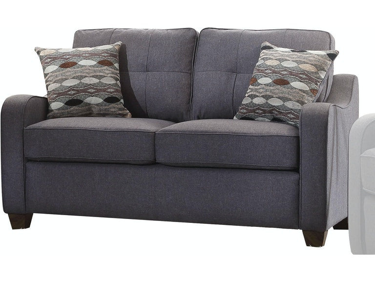 Gray Linen Loveseat - 50" X 31" X 35"