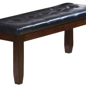 48" X 17" X 20" Black  And Espresso Elegant Bench
