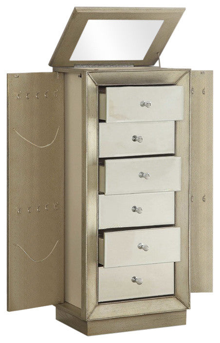18" X 12" X 38" White Jewelry Armoire