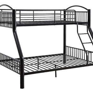 78" x 56" x 67" Twin sobre litera negra completa