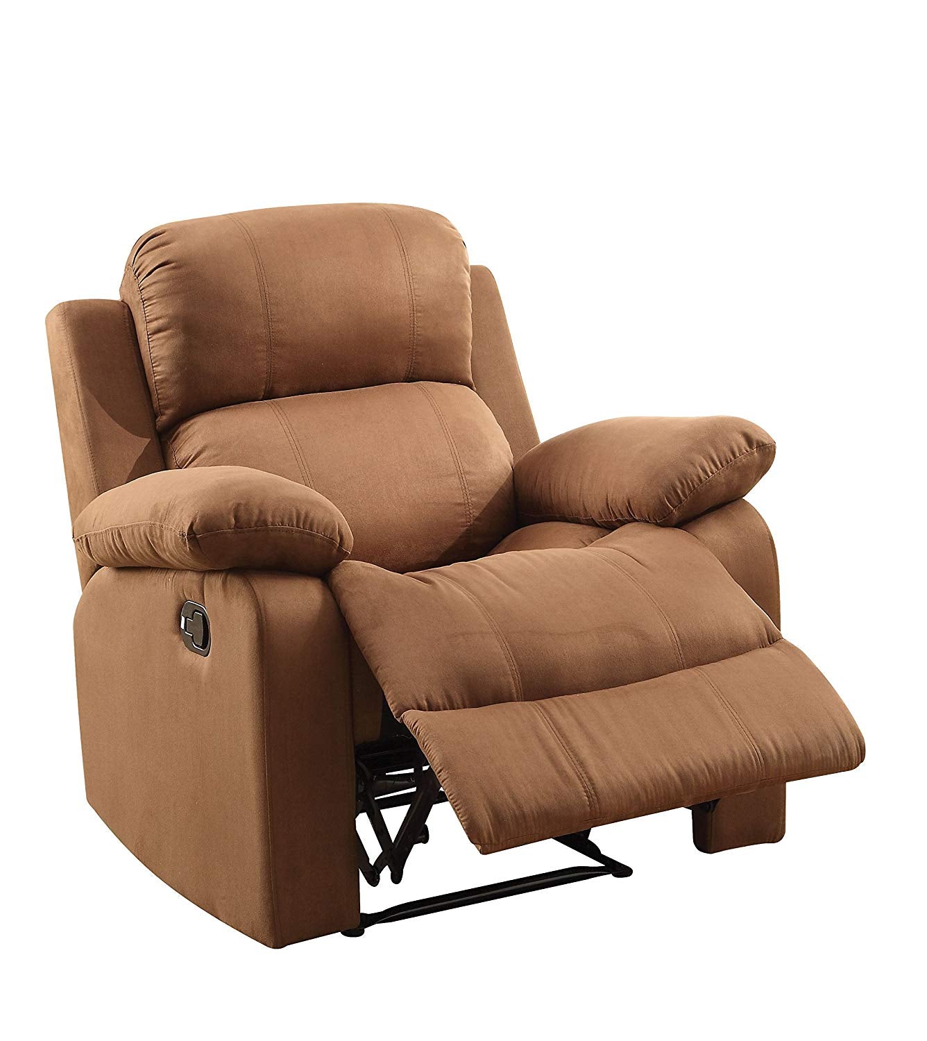 36" X 36" X 41" Brown Microfiber Recliner