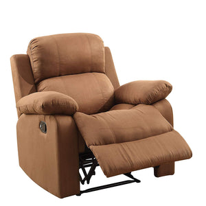 Sillón reclinable de microfibra marrón de 36" X 36" X 41"