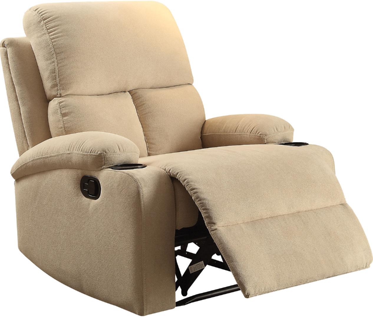 Blue Linen Fabric Recliner - 32" x 37" x 39"
