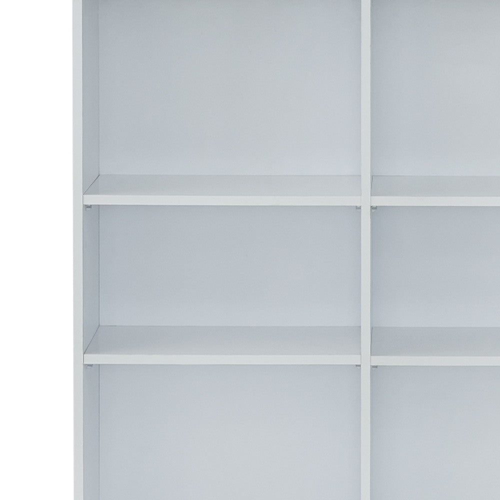 Mesa de bar rectangular blanca de madera manufacturada de 47"