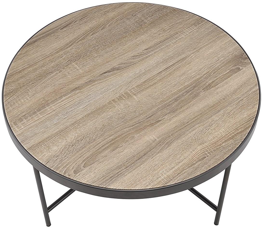 Weathered Gray Oak Coffee Table - 32.3" x 32.3" x 15.75"
