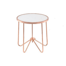 Frosted Glass And Rose Gold End Table 22
