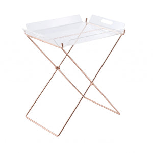 Modern Clear Acrylic Copper Tray Table