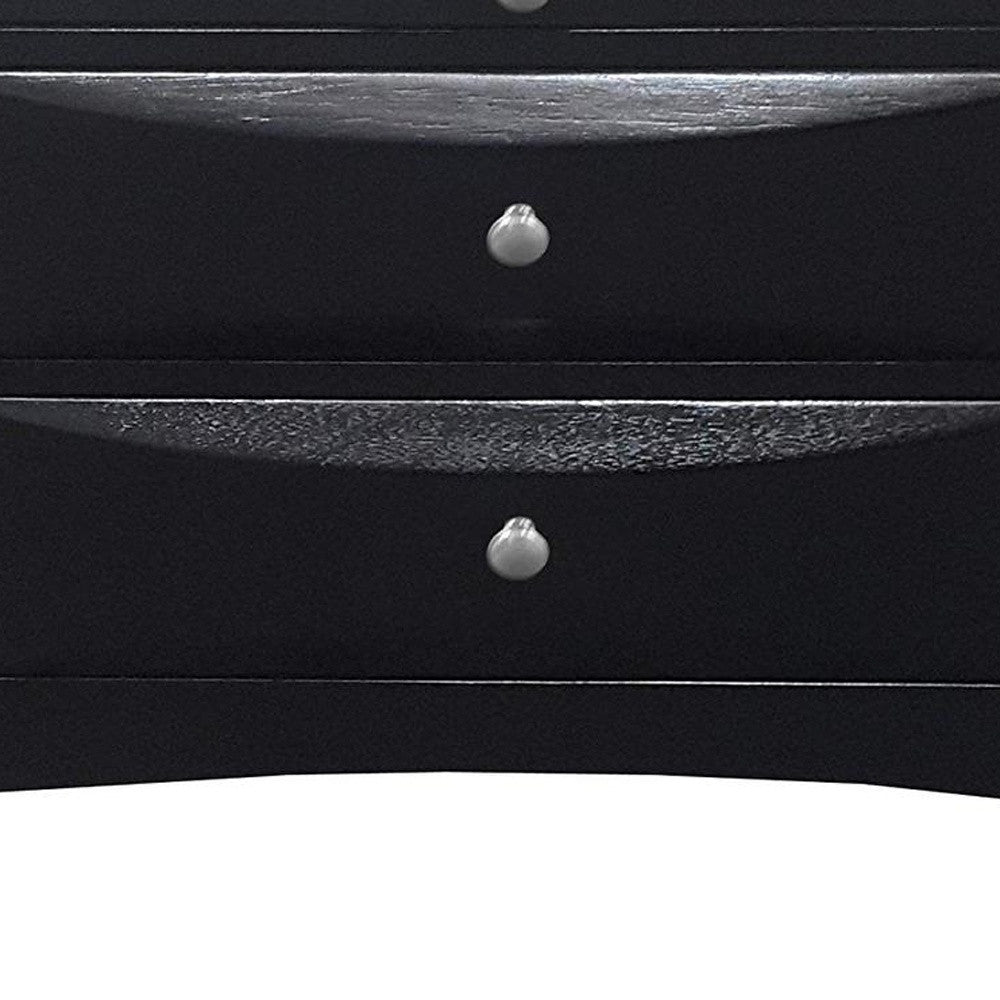 26" X 17" X 25" Black  Modern Nightstand