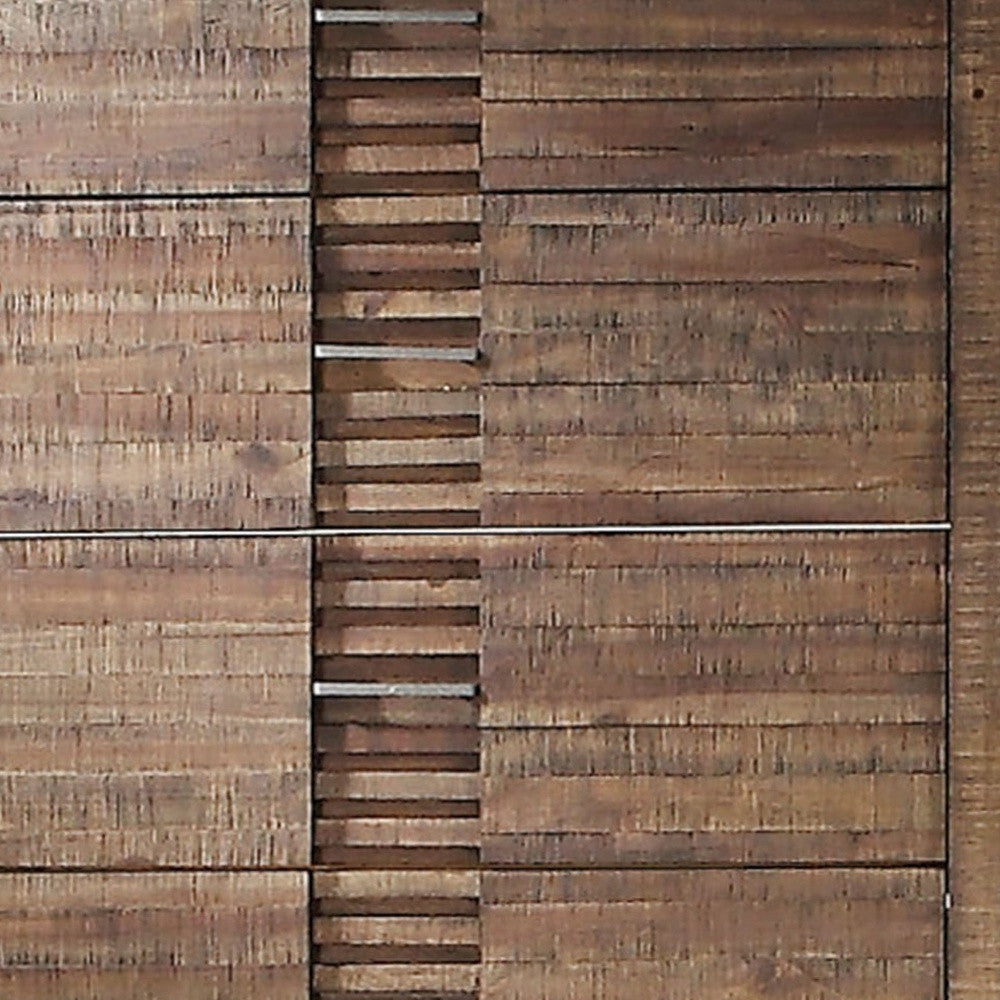 34" X 18" X 55" Reclaimed Oak Wood Chest