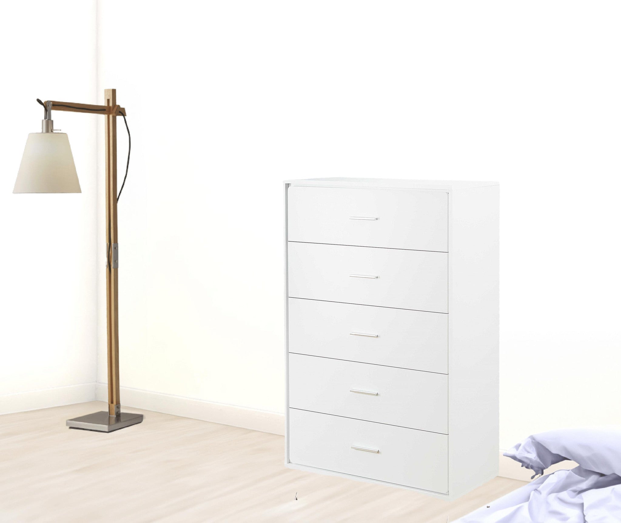 32" X 16" X 52" Walnut Particle Board Chest