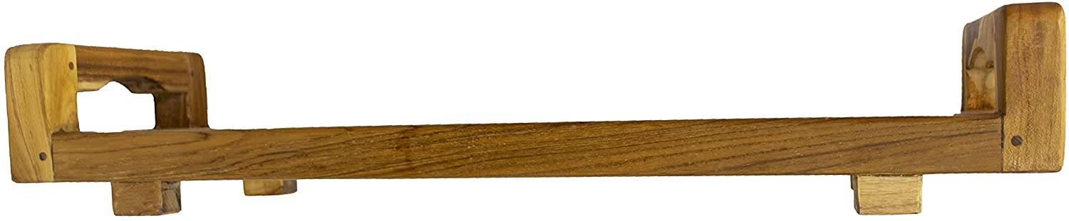 Teak Wood Fully Assembled Bath Tray and Seat with LiftAide Arms in Earthy Teak Finish 29"