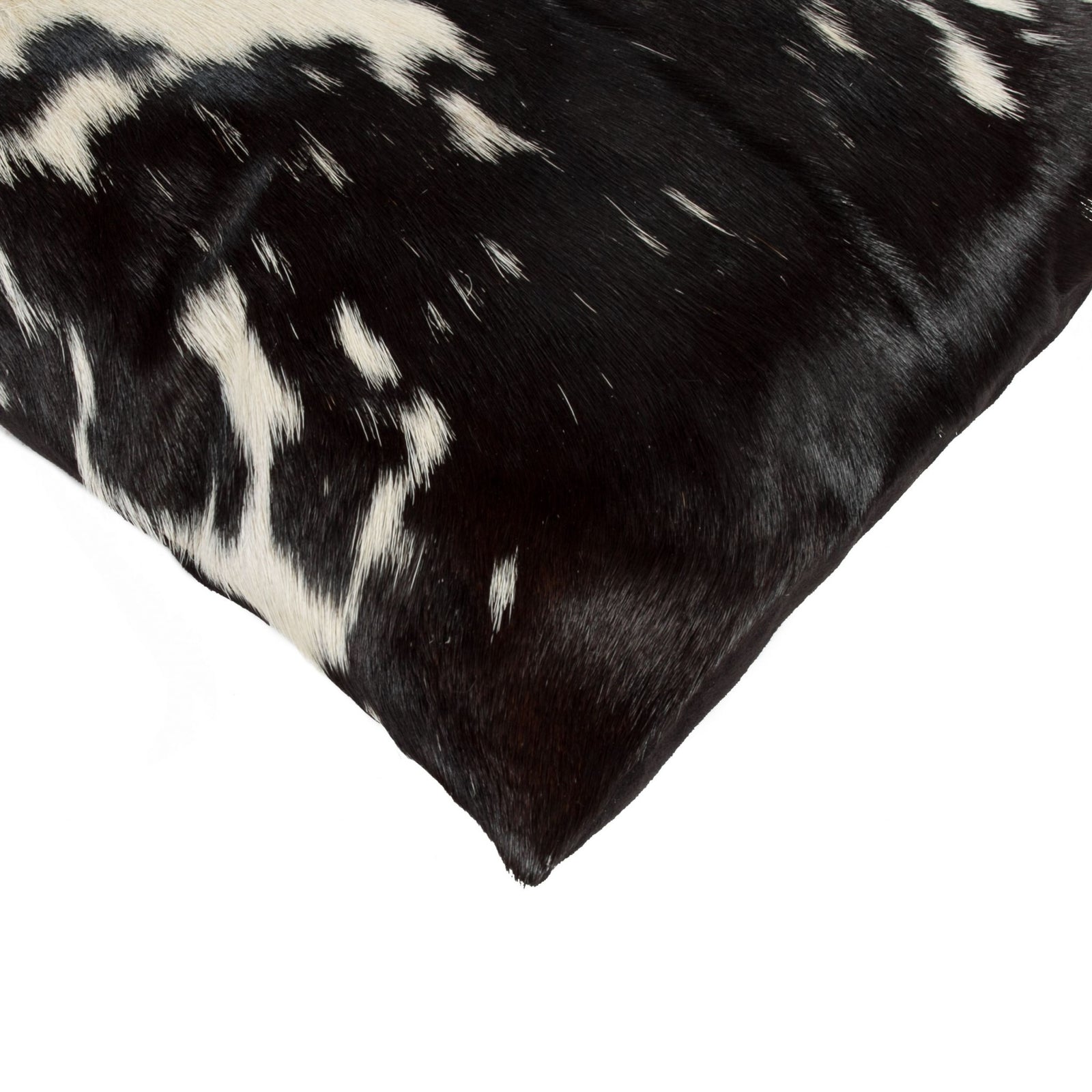 Black And White Cowhide Pillow - 18" x 18" x 5"