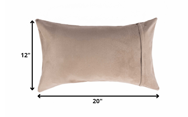 Black Cowhide Pillow - 12" x 20" x 5"
