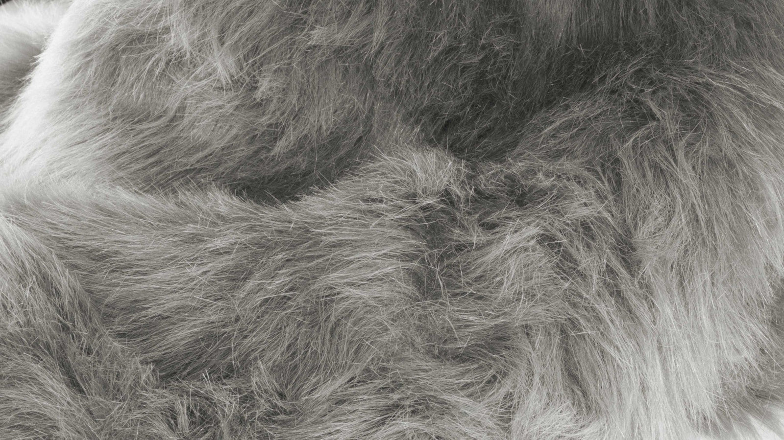 Gray Rectangular Faux Fur - Area Rug 3" x 5"