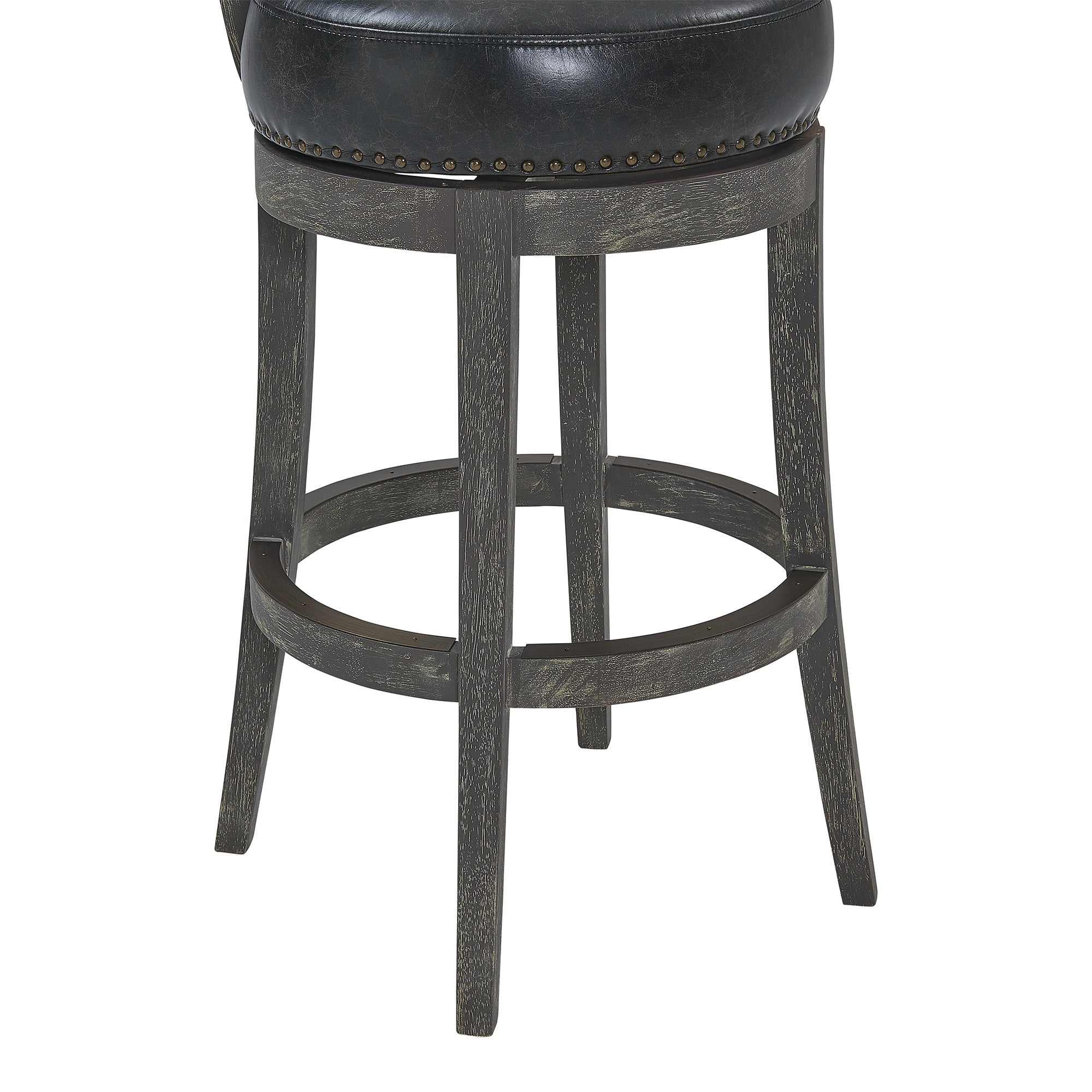 30" Brown Onyx Faux Leather Swivel Counter Stool
