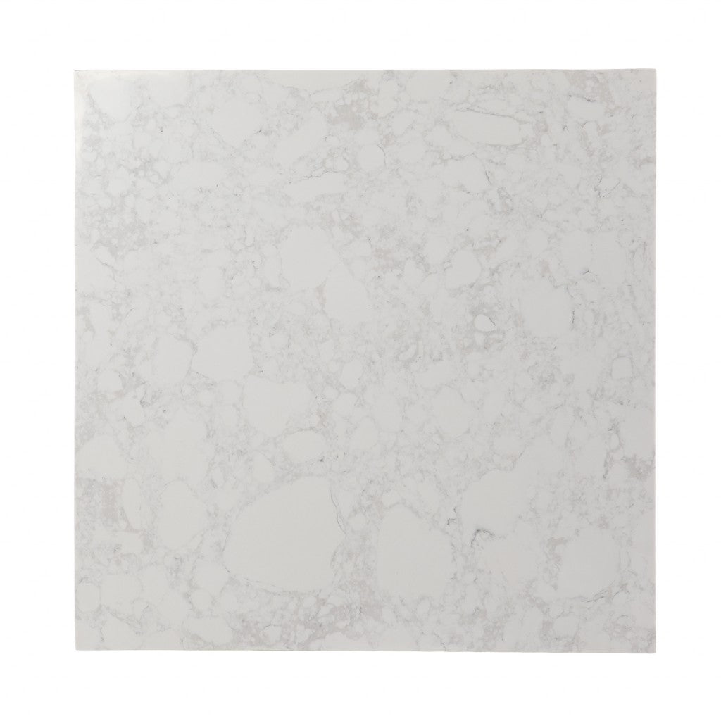 Natural And Natural Brown Solid Manufactured Wood Square Coffee Table 30"