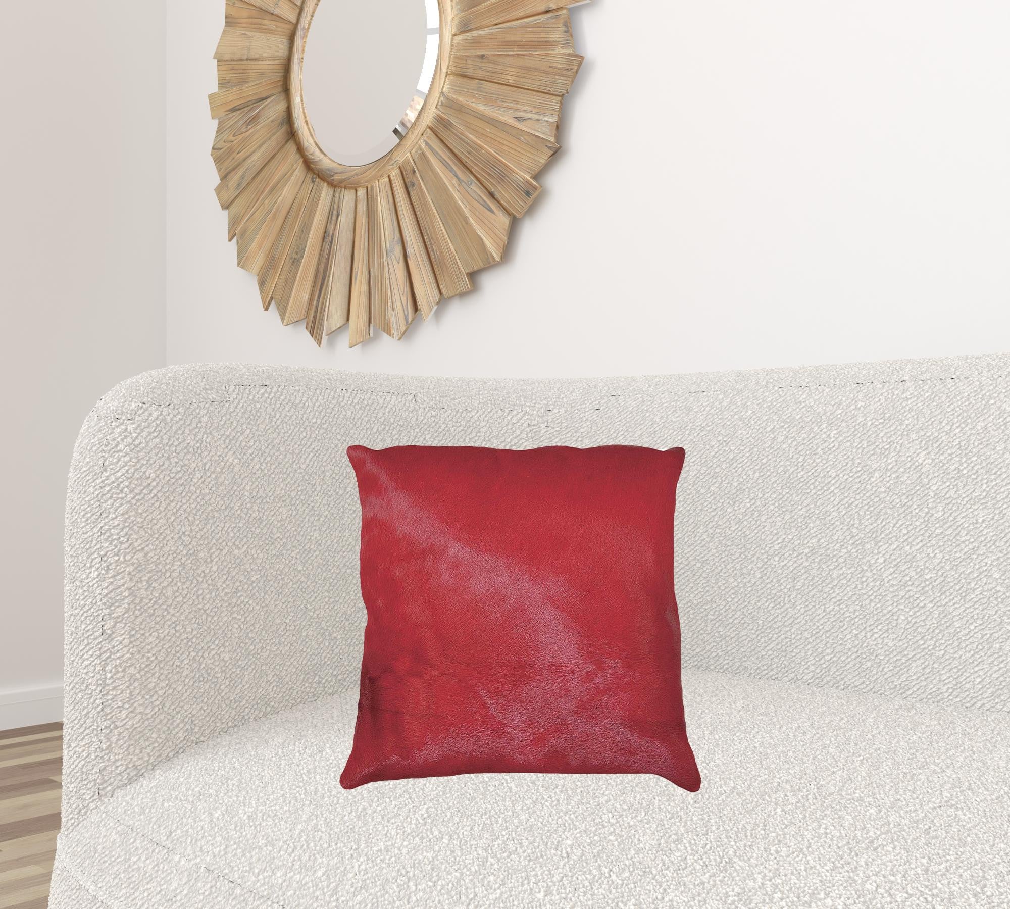 18" X 18" X 5" 黑色牛皮枕頭