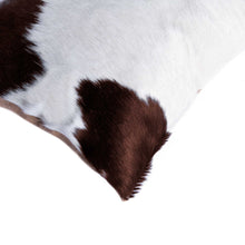 White And Brown Cowhide Pillow - 18